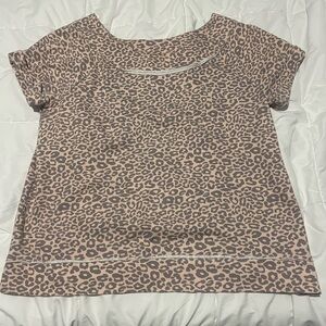 Maurice’s cotton XXL pink & grey cheetah print shirt